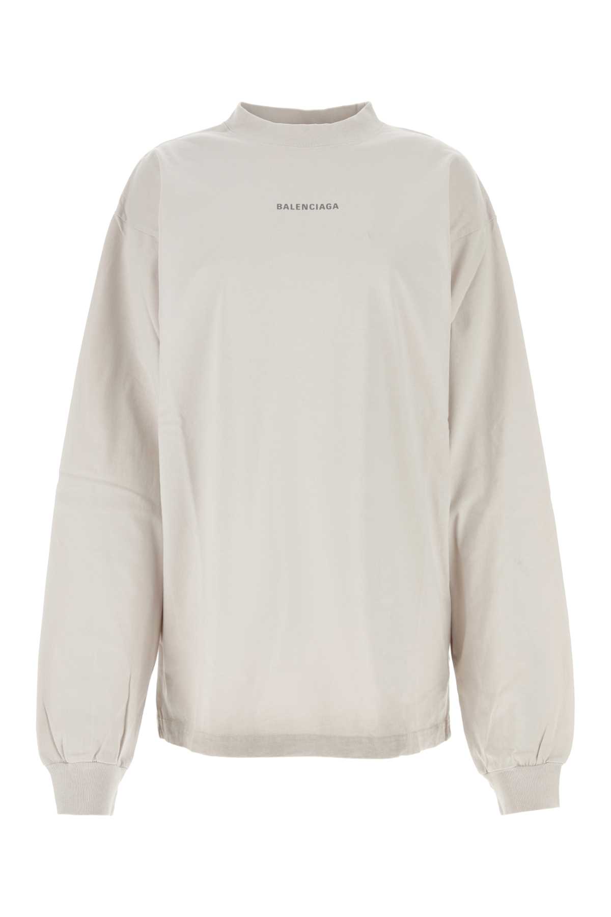 Balenciaga White Cotton Oversize T-shirt