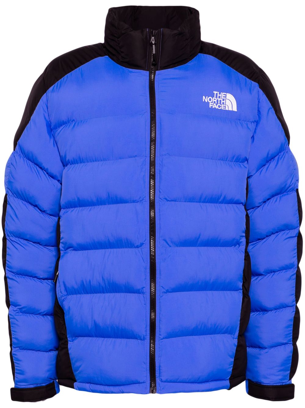 The North Face logo刺绣蓬松夹克 - 蓝色