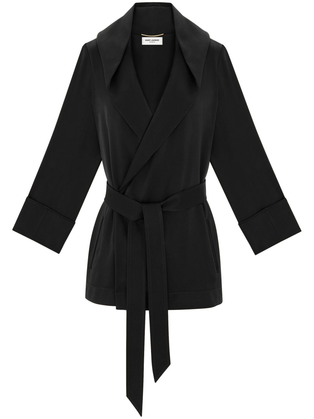 Saint Laurent 系带连帽夹克 - 黑色