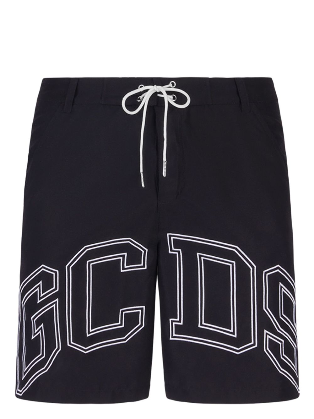 GCDS logo印花泳裤 - 黑色
