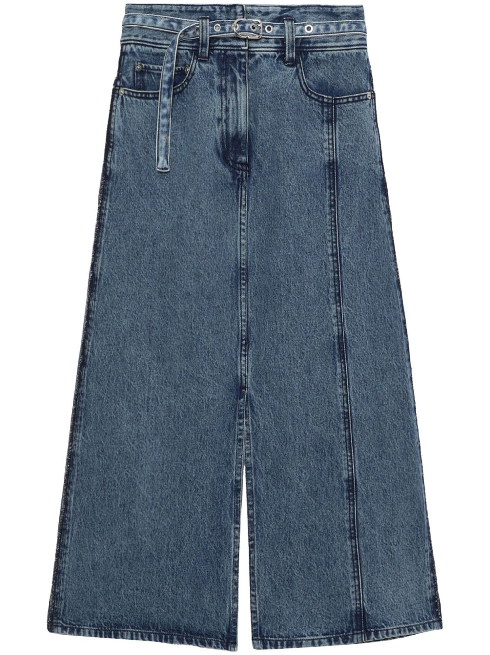 3.1 Phillip Lim A字棉半身裙 - 蓝色