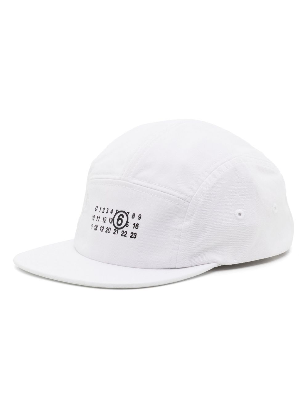MM6 Maison Margiela Kids 数字印花棉棒球帽 - 白色