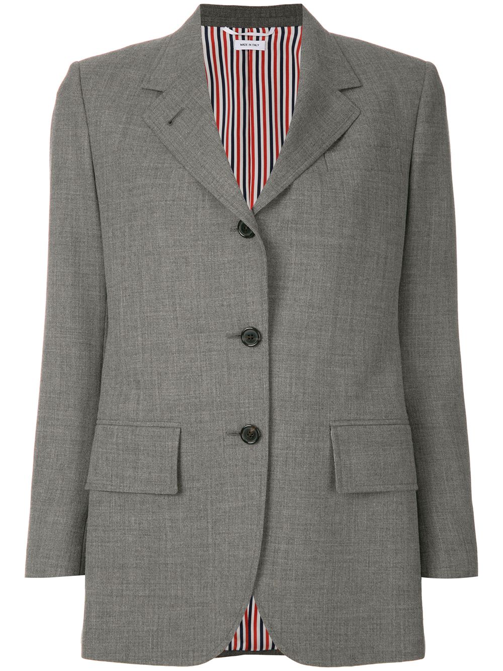 Thom Browne 2-PLY FRESCO 宽翻领西服外套 - 灰色