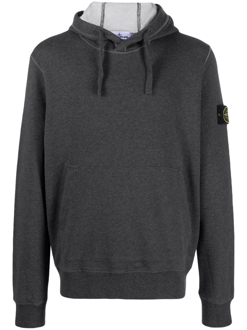 Stone Island 罗盘图案棉连帽衫 - 灰色