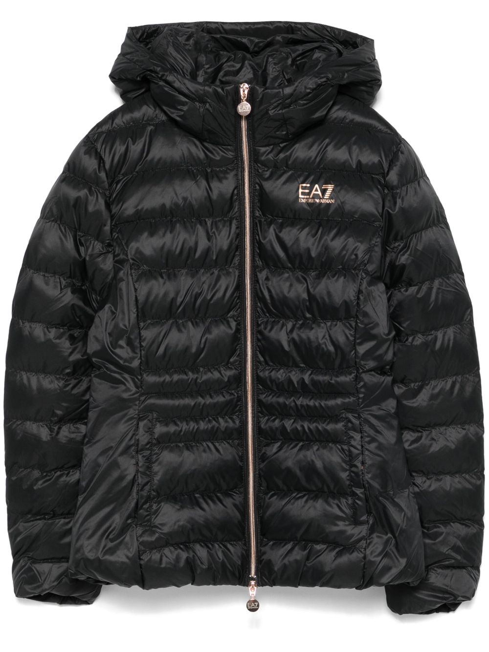 Ea7 Emporio Armani 填充夹克 - 黑色