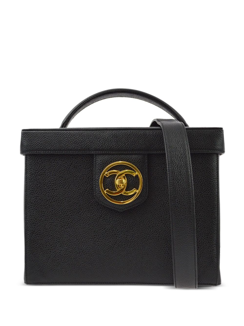 CHANEL Pre-Owned Vanity 两用手提包（1995年典藏款） - 黑色