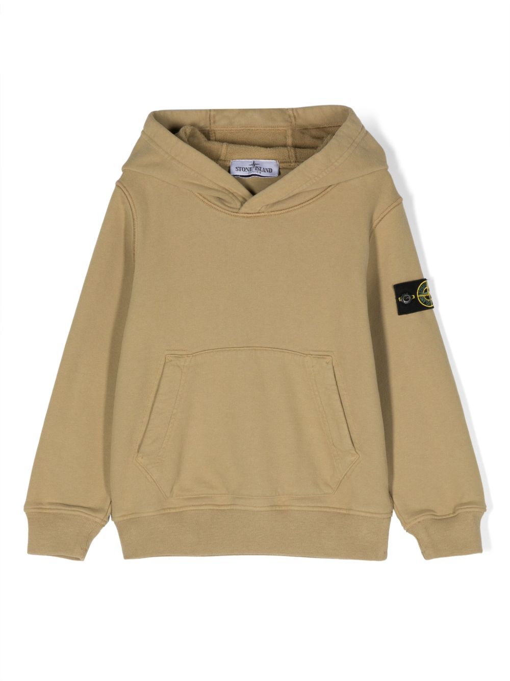 Stone Island Junior 罗盘贴花棉连帽衫 - 绿色