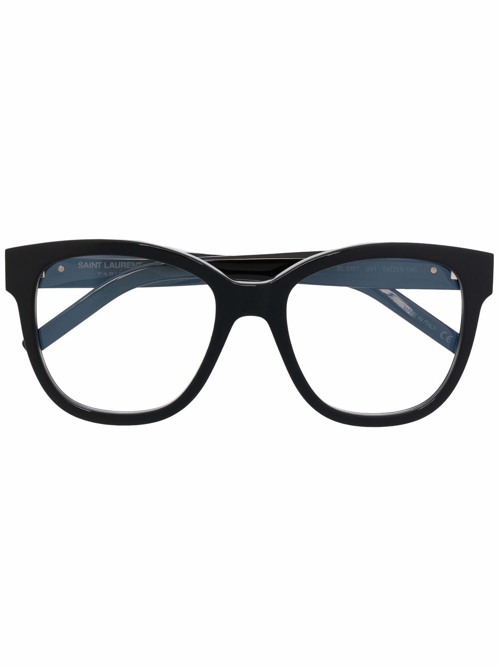 Saint Laurent Eyewear 抛光效果超大框眼镜 - 黑色