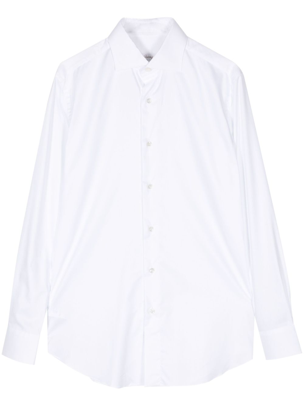 Brioni 尖领棉衬衫 - 白色