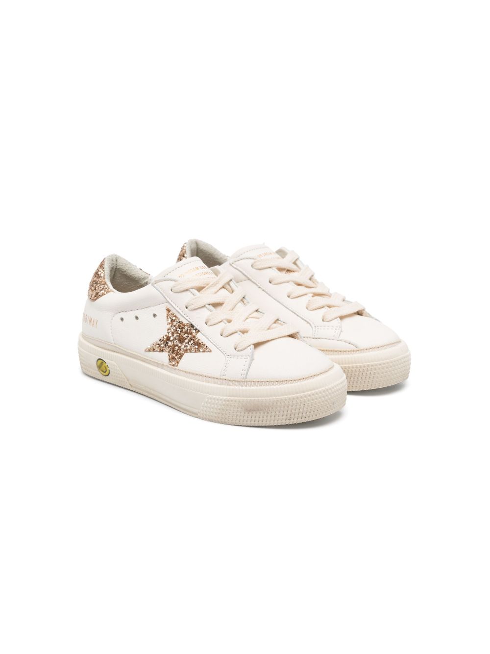 Golden Goose Kids May Star 仿旧效果运动鞋 - 中性色