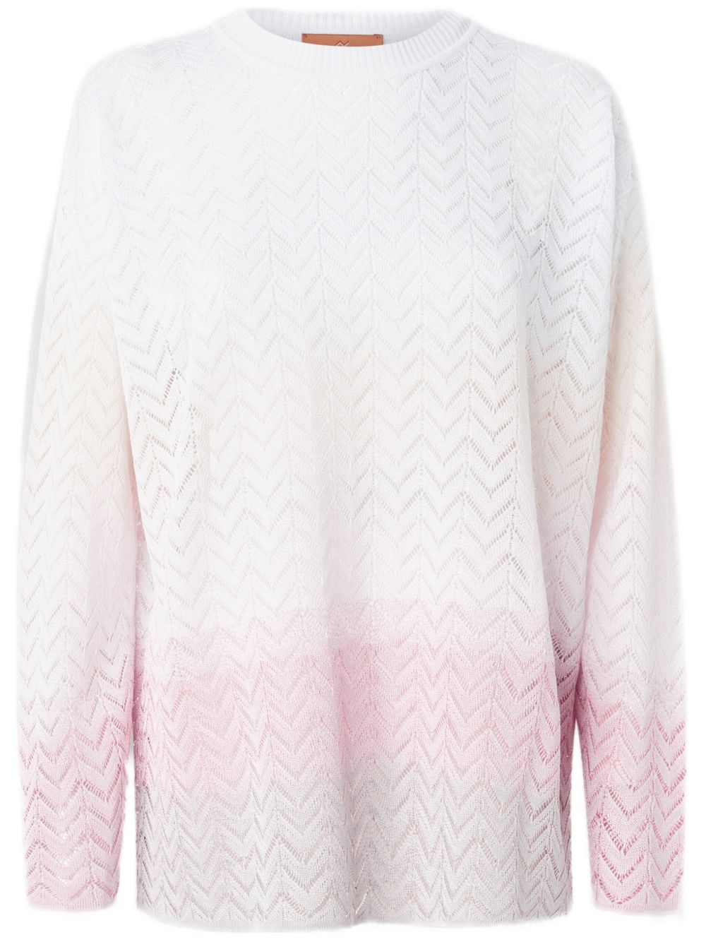 Missoni 人字纹图案毛衣 - 白色