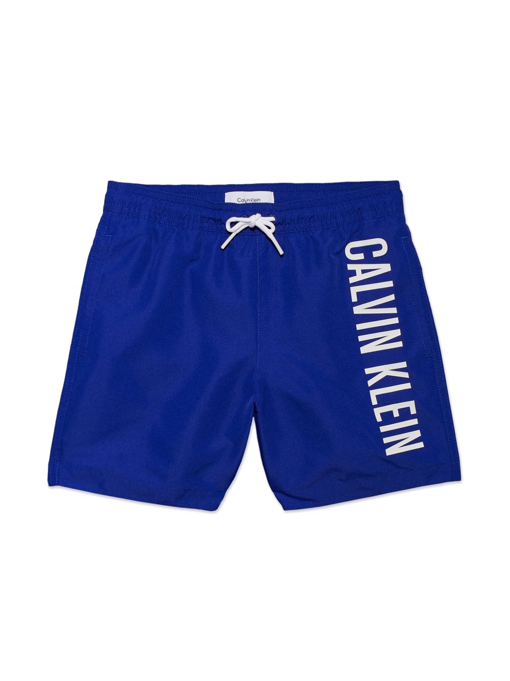 Calvin Klein Kids logo印花泳裤 - 蓝色