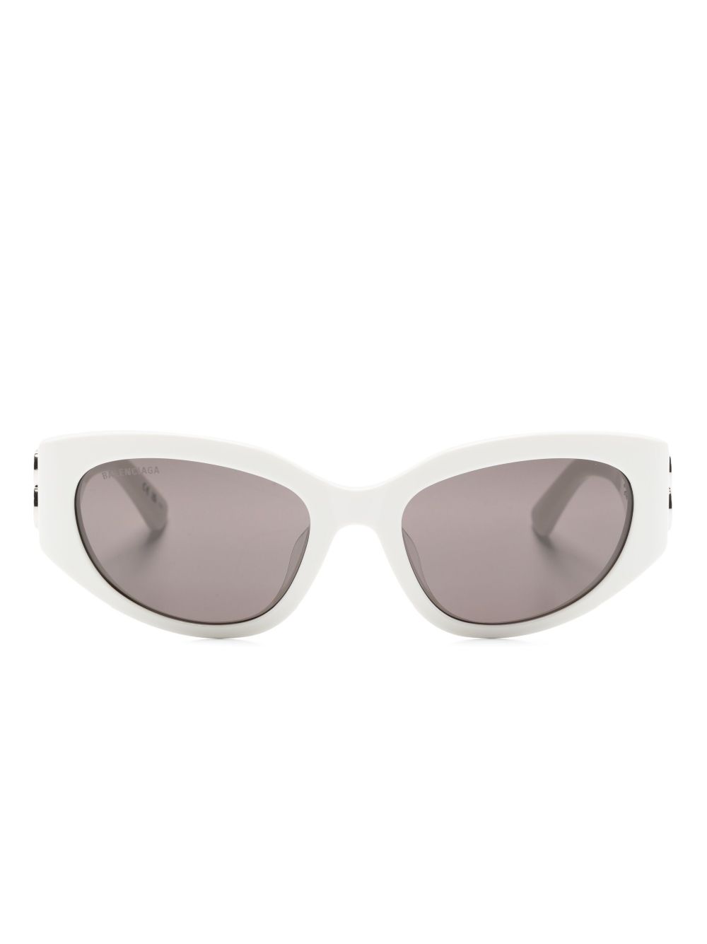 Balenciaga Eyewear Bossy 圆框太阳眼镜 - 白色