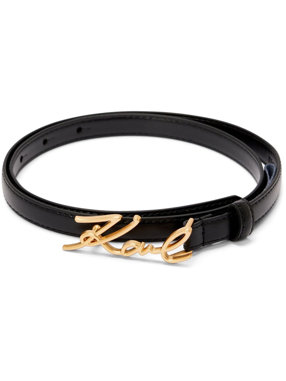 Karl Lagerfeld K/Signature 扣环腰带 - 黑色
