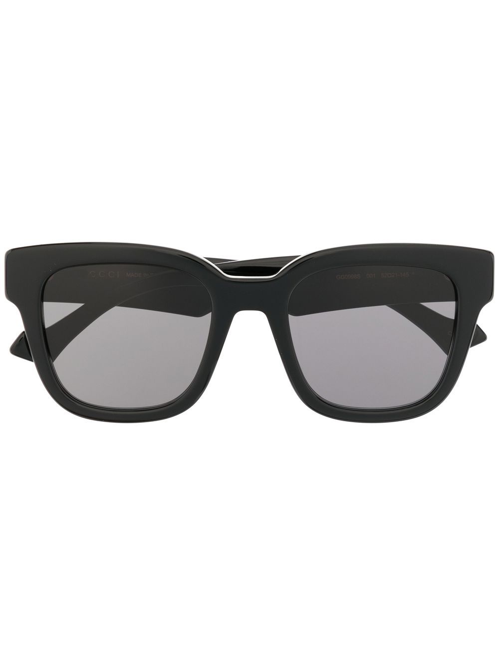 Gucci Eyewear 有色镜片方框太阳眼镜 - 黑色