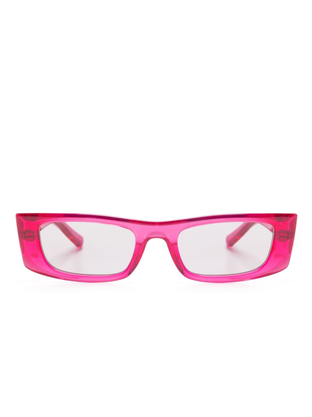 Saint Laurent Eyewear 长方形框太阳眼镜 - 粉色