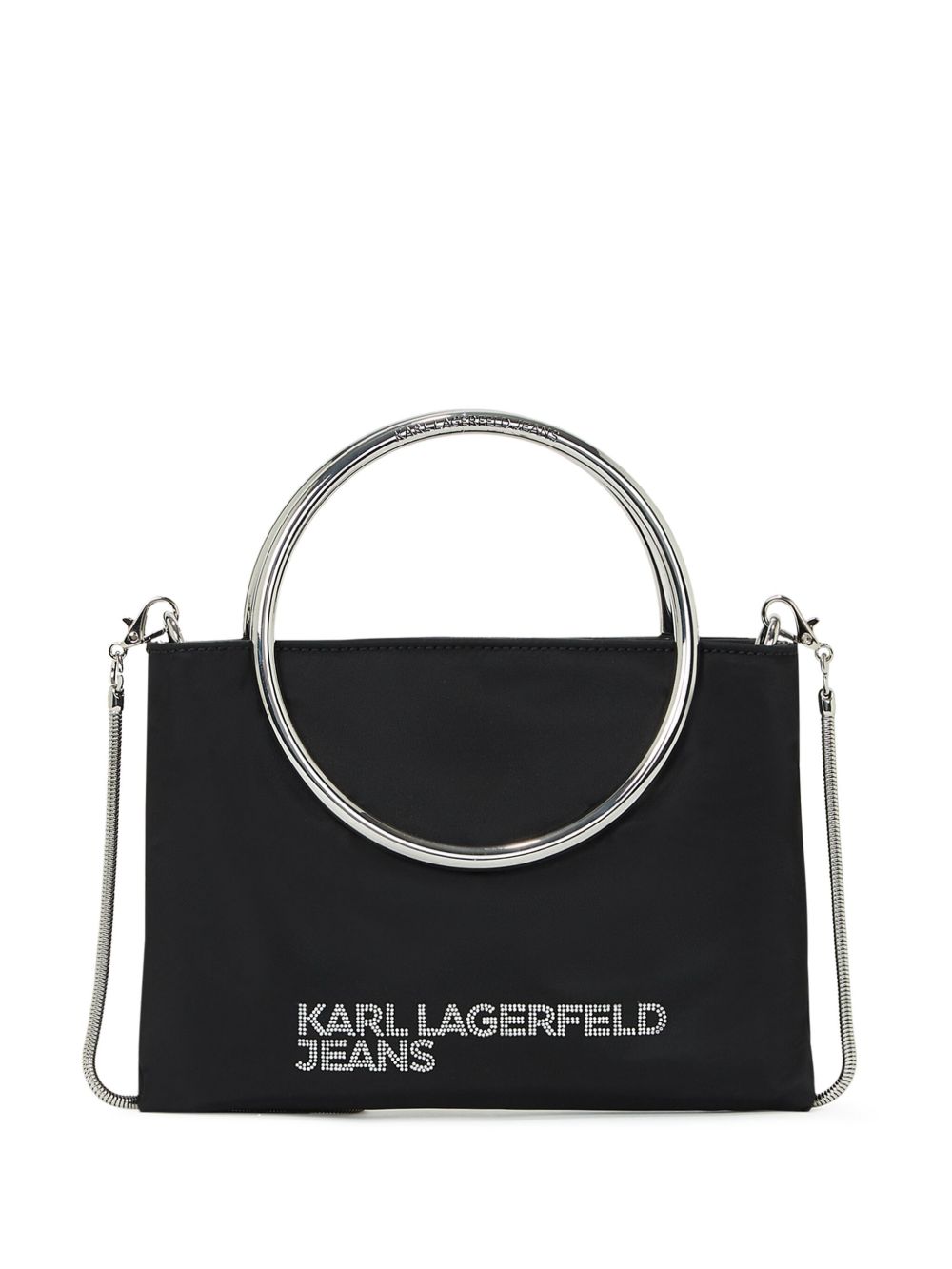 Karl Lagerfeld Jeans 晶饰手提包 - 黑色