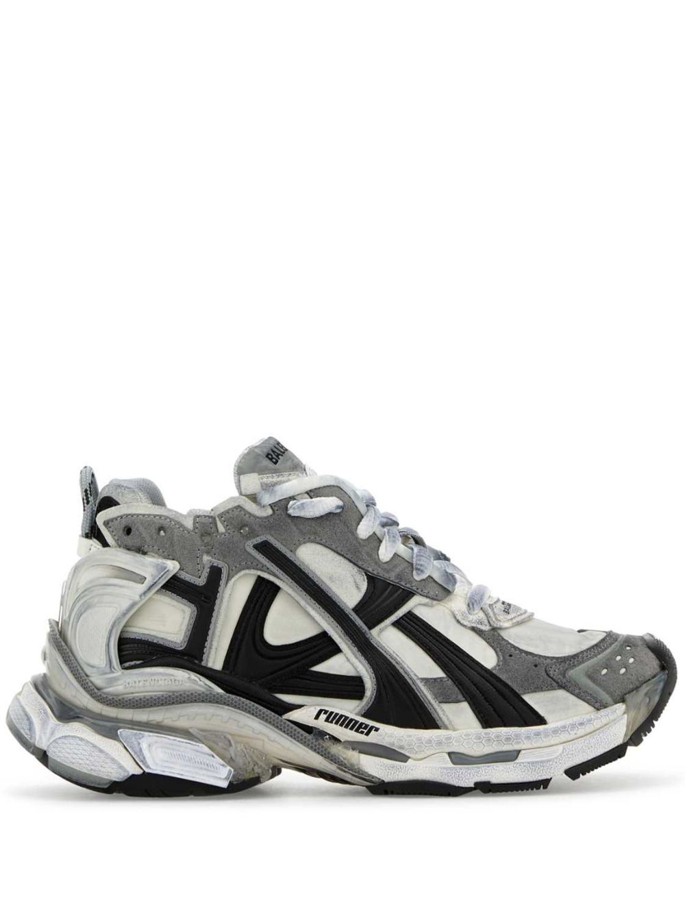 Balenciaga Runner 拼接运动鞋 - 灰色