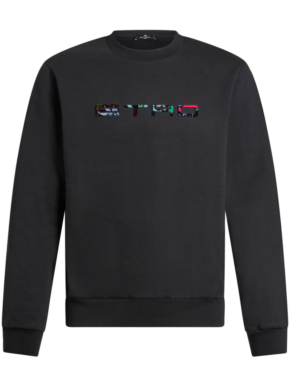 ETRO logo缀饰圆领卫衣 - 黑色