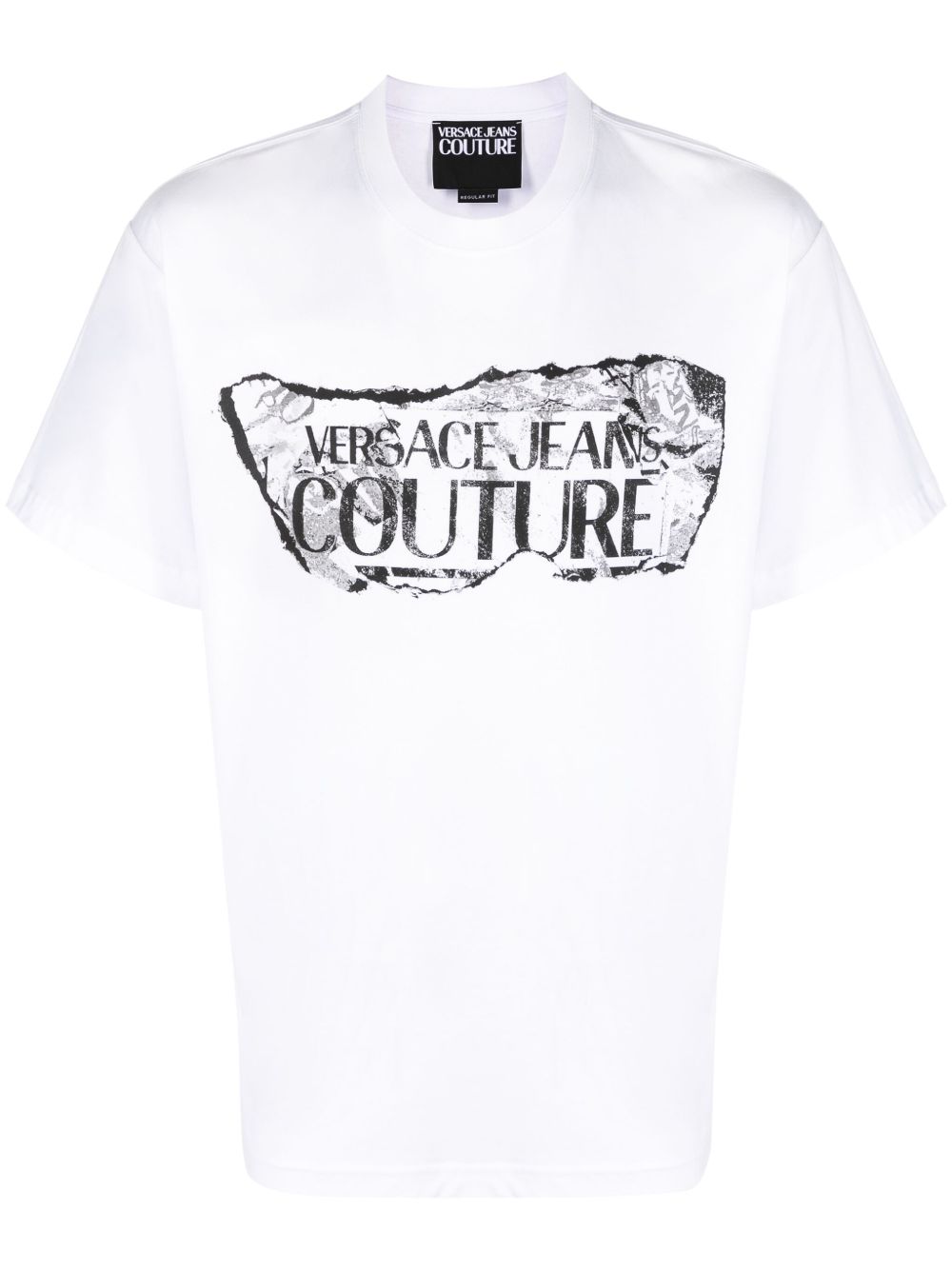 Versace Jeans Couture logo印花棉T恤 - 白色