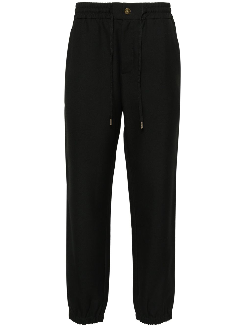 Versace Jeans Couture V-Emblem 锥形长裤 - 黑色