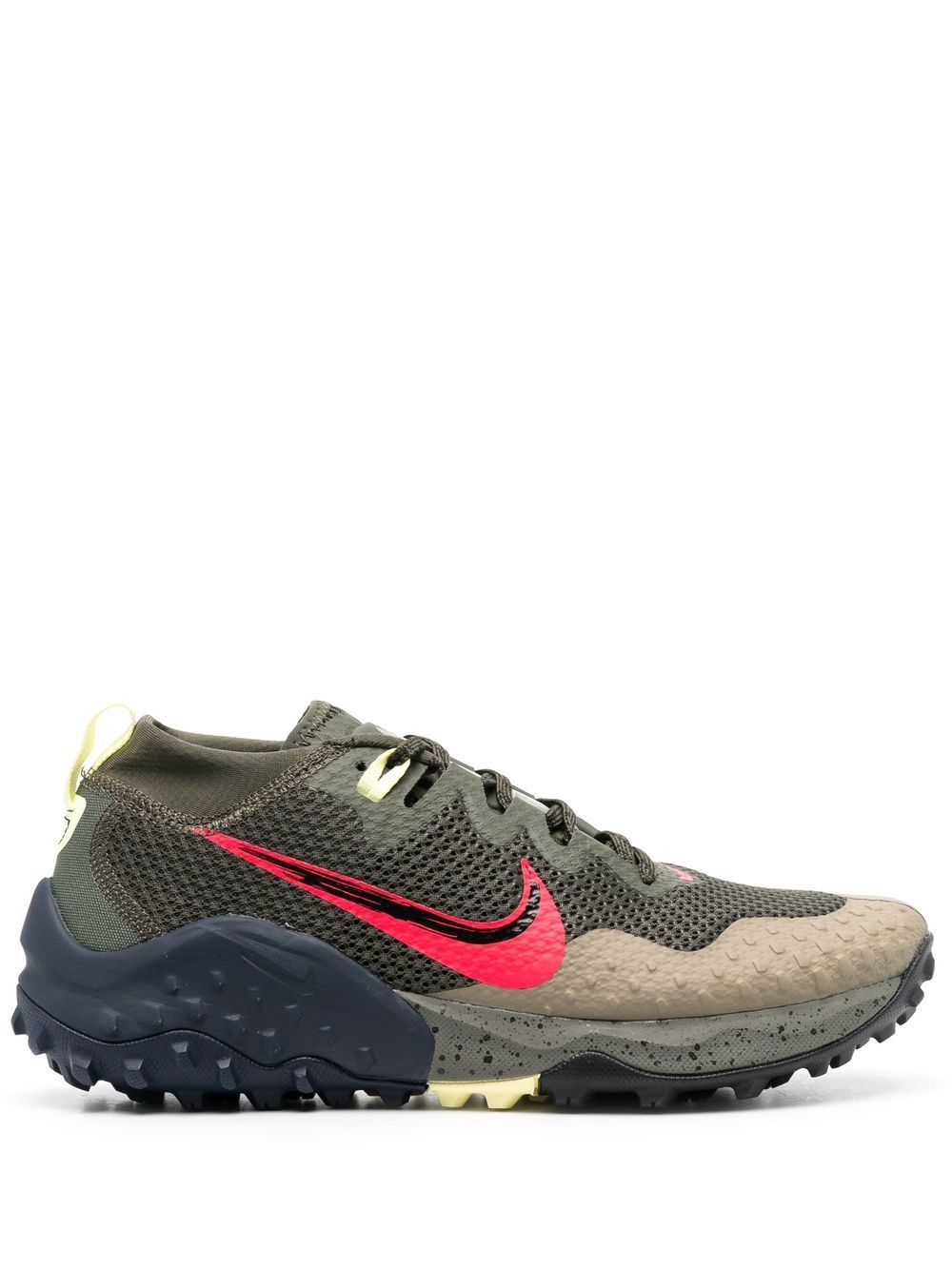 Nike Swoosh 细节拼接运动鞋 - 绿色