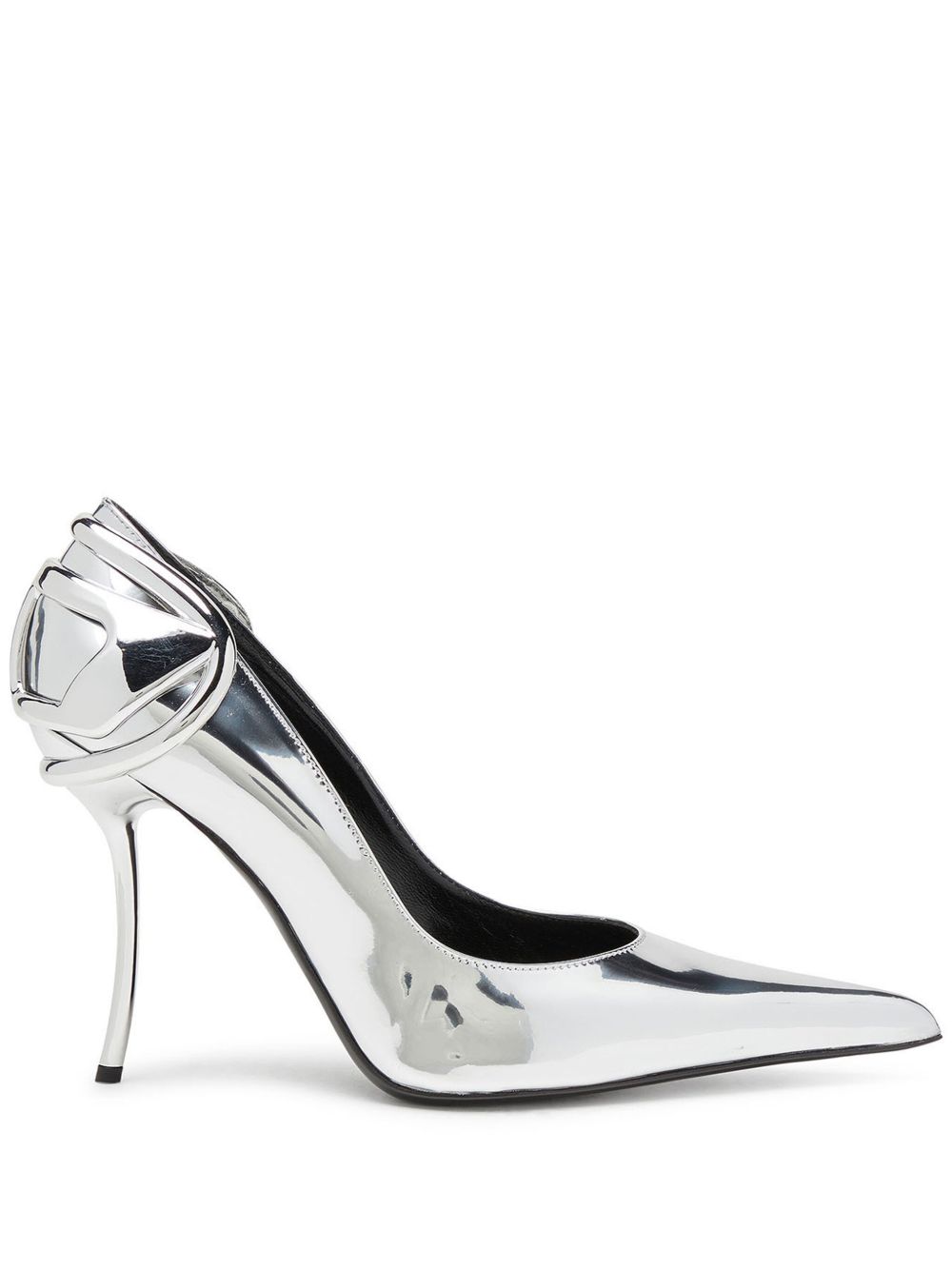 Diesel Pointed Slingback 高跟鞋 - 银色