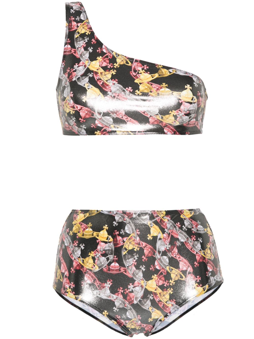 Vivienne Westwood Crazy Orb 两件式比基尼套装 - 黑色