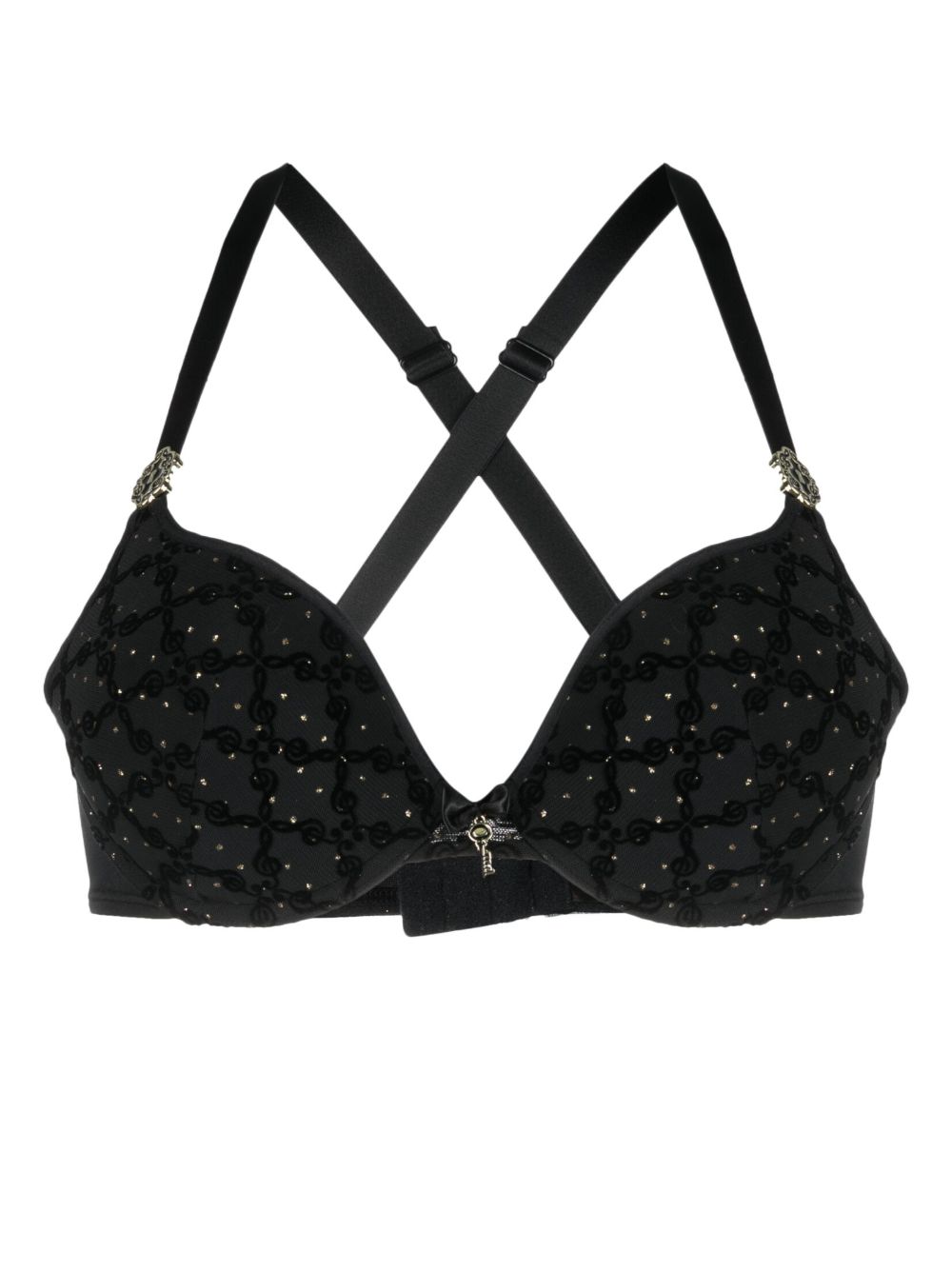 Marlies Dekkers Calliope 烧花效果上托式文胸 - 黑色