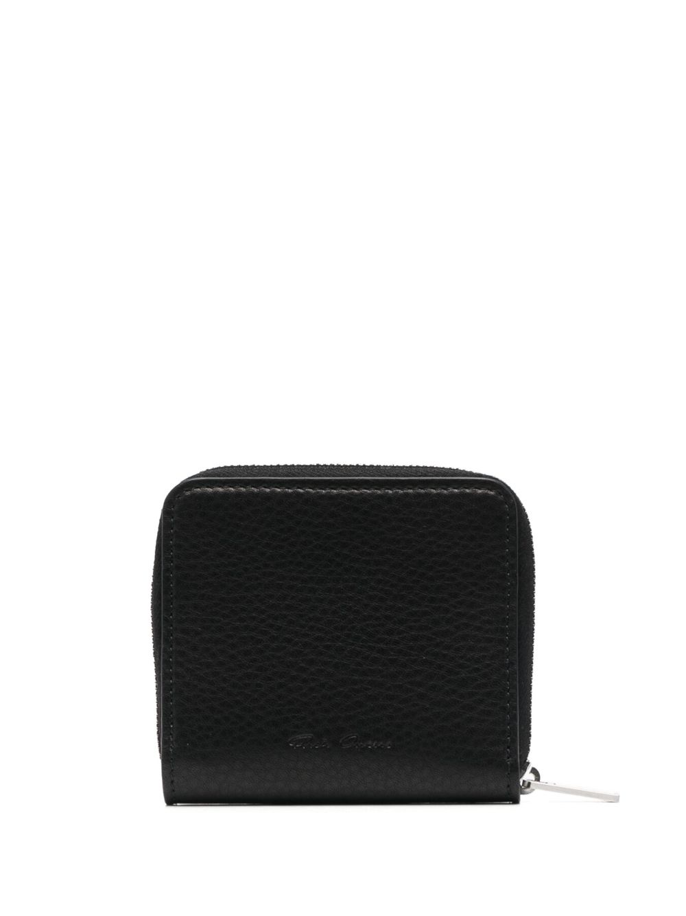 Rick Owens zip-up leather wallet - 黑色