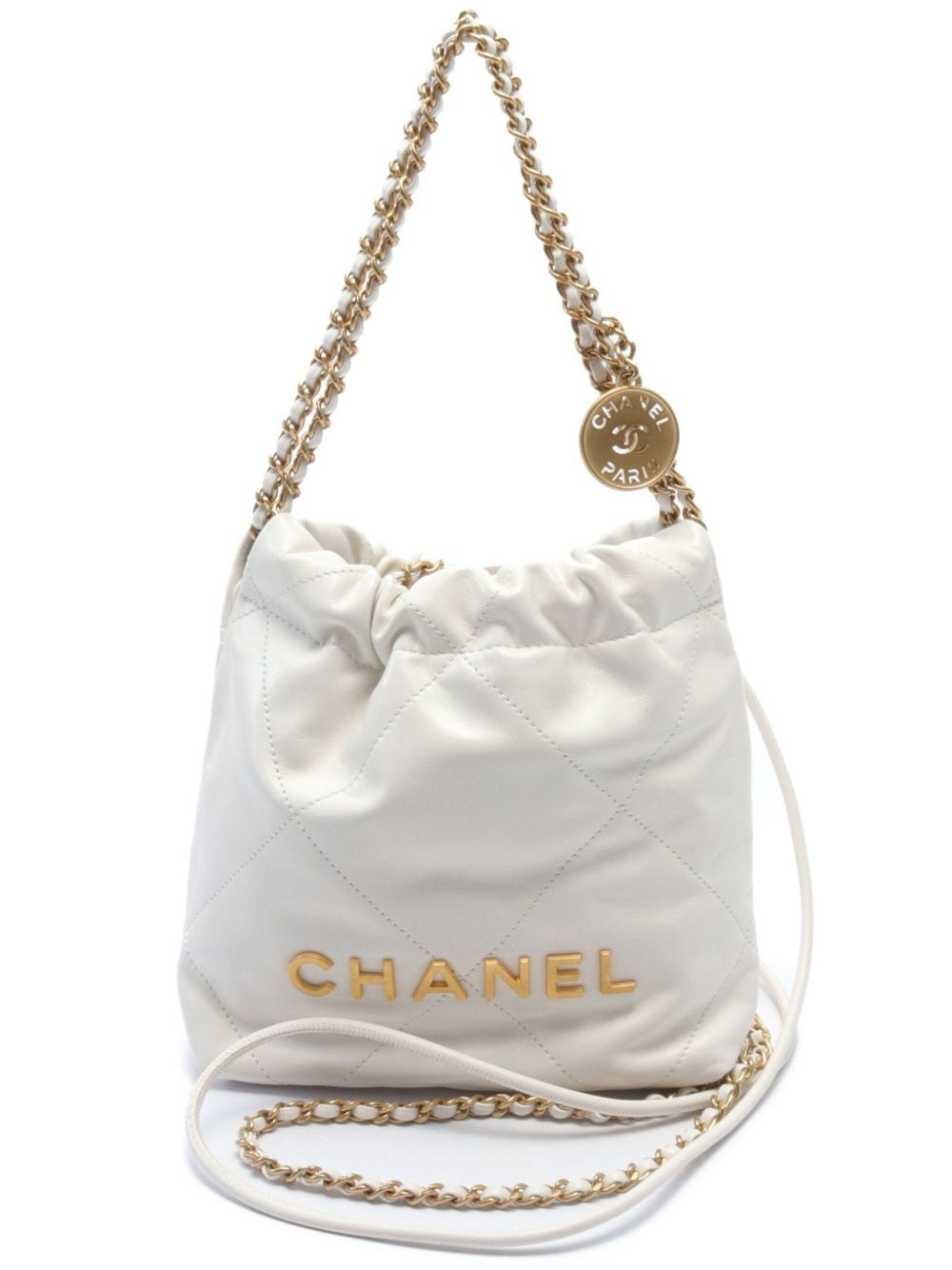 CHANEL Pre-Owned Chanel 22 搭链迷你手提包（2020年典藏款） - 白色