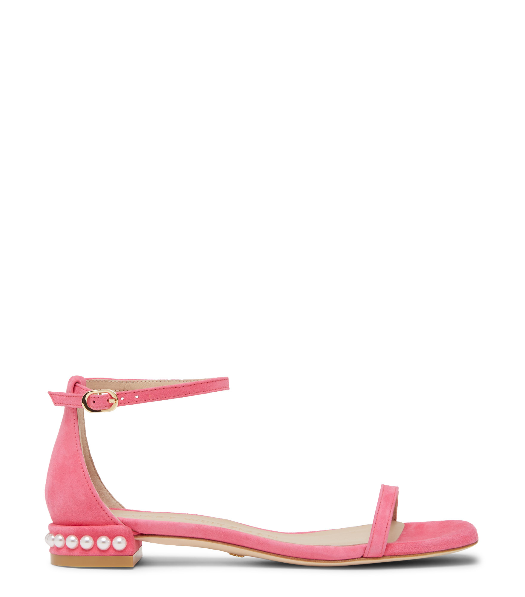 Stuart Weitzman Nudistcurve Pearl Flat Sandal - Woman Sandals Hot Pink 37