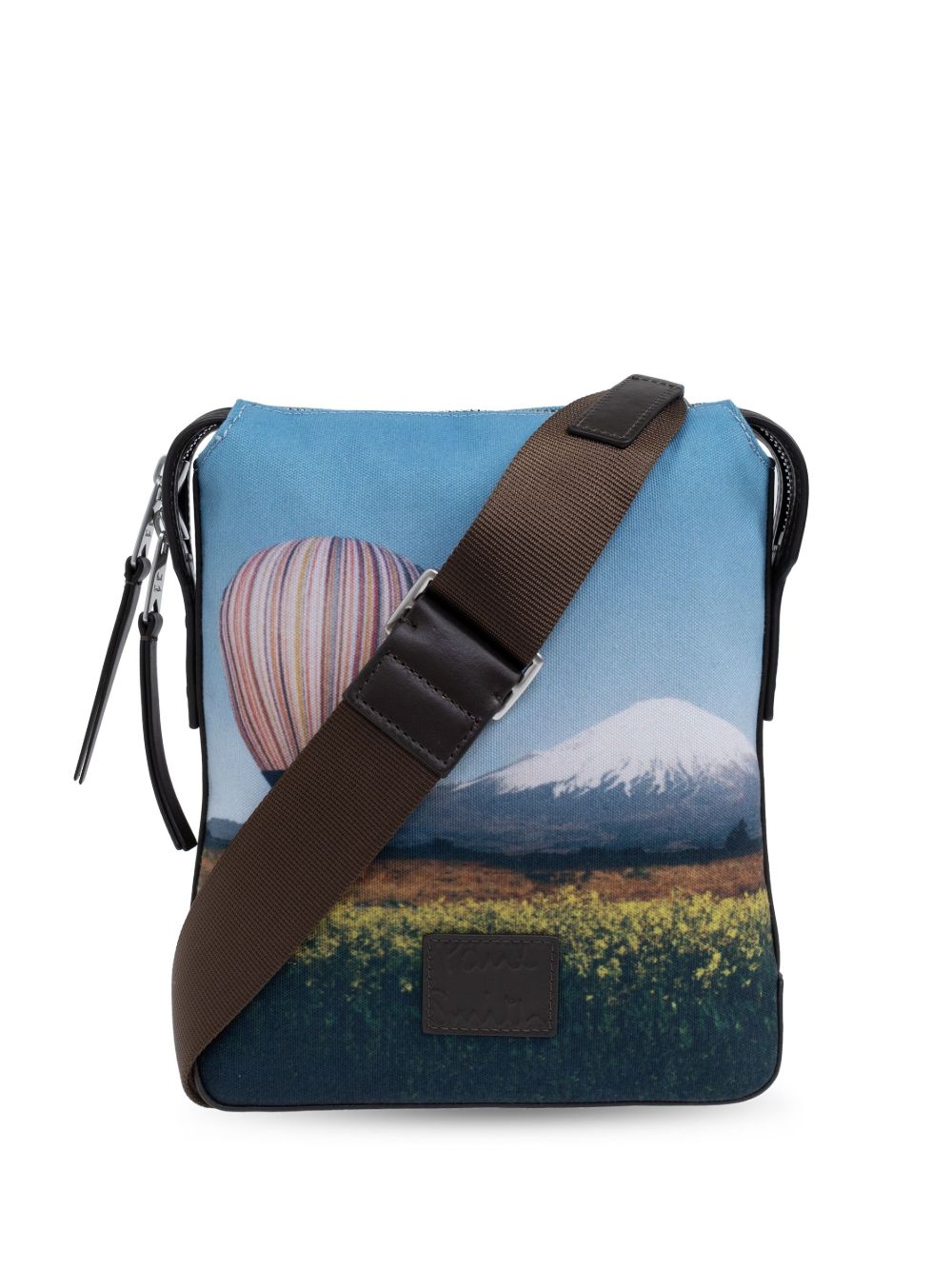 Paul Smith Stripe Balloon Mount Fuji' 印花单肩包 - 蓝色