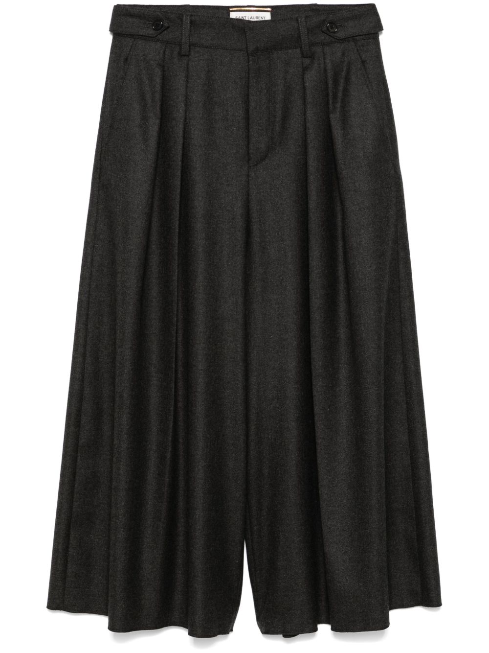 Saint Laurent 百褶长裤 - 灰色