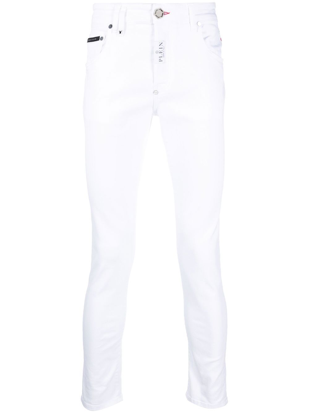 Philipp Plein 中腰紧身牛仔裤 - 白色