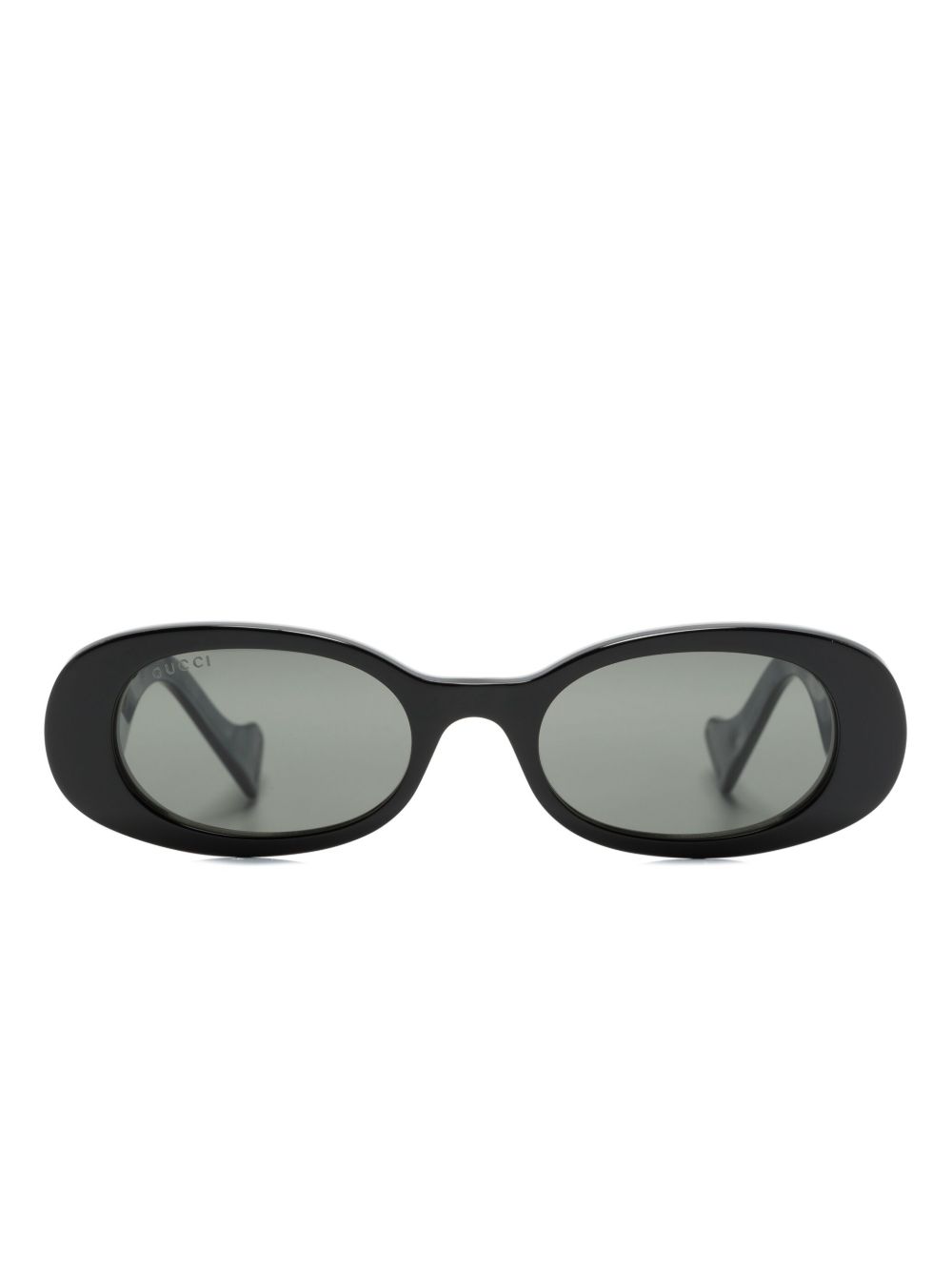 Gucci Eyewear GG 椭圆形框太阳眼镜 - 黑色