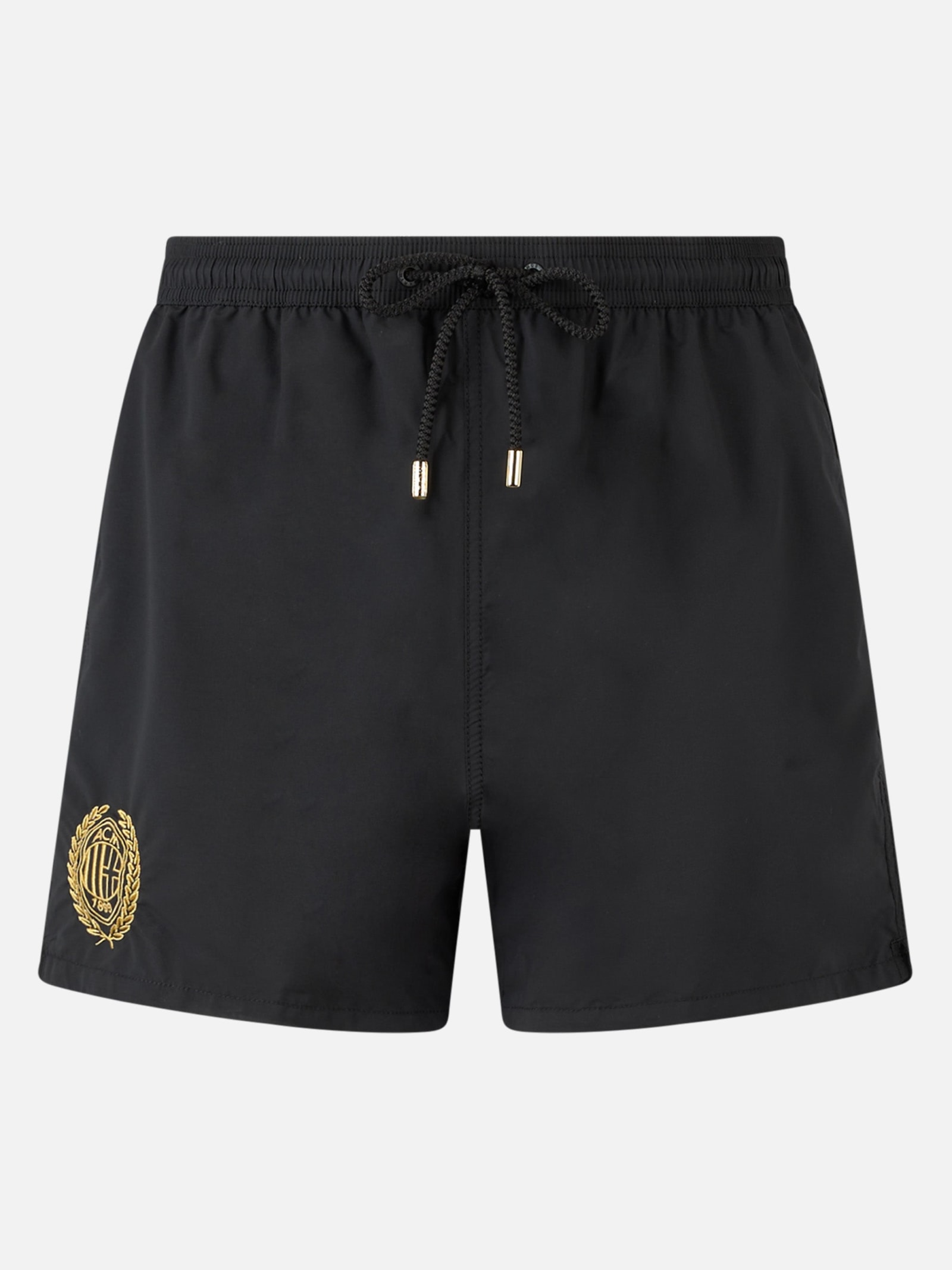 MC2 Saint Barth 黑色经典轻薄款泳裤 Patmos AC米兰125周年刺绣特别版