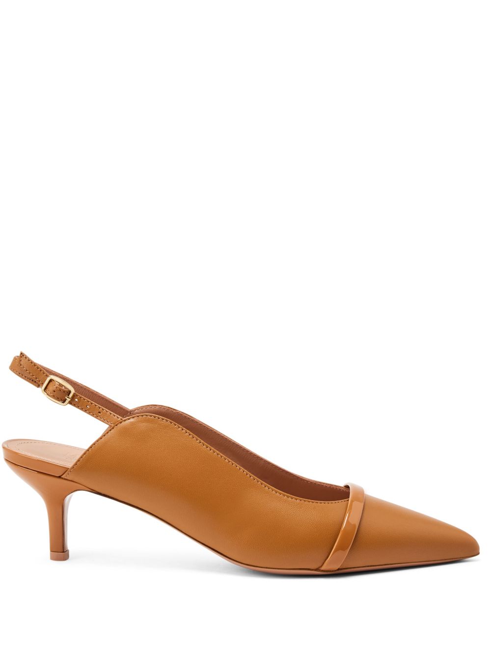 Malone Souliers Marion 裹踝皮质低跟鞋 - 褐色