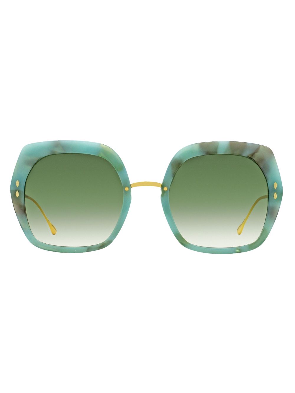 Isabel Marant Eyewear logo雕刻太阳眼镜 - 绿色