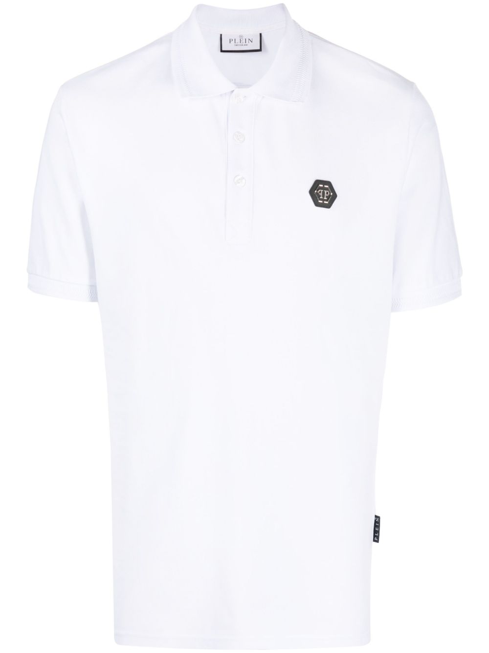 Philipp Plein 标贴短袖polo衫 - 白色