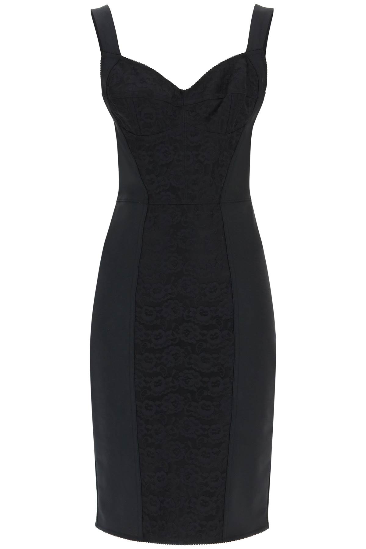 Dolce & Gabbana Bustier Dress With Lace Insert