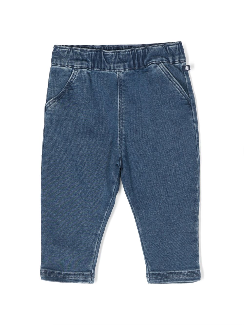 Petit Bateau 松紧裤腰牛仔打底裤 - 蓝色