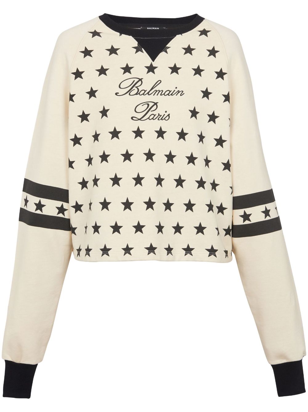 Balmain Signature logo棉卫衣 - 白色