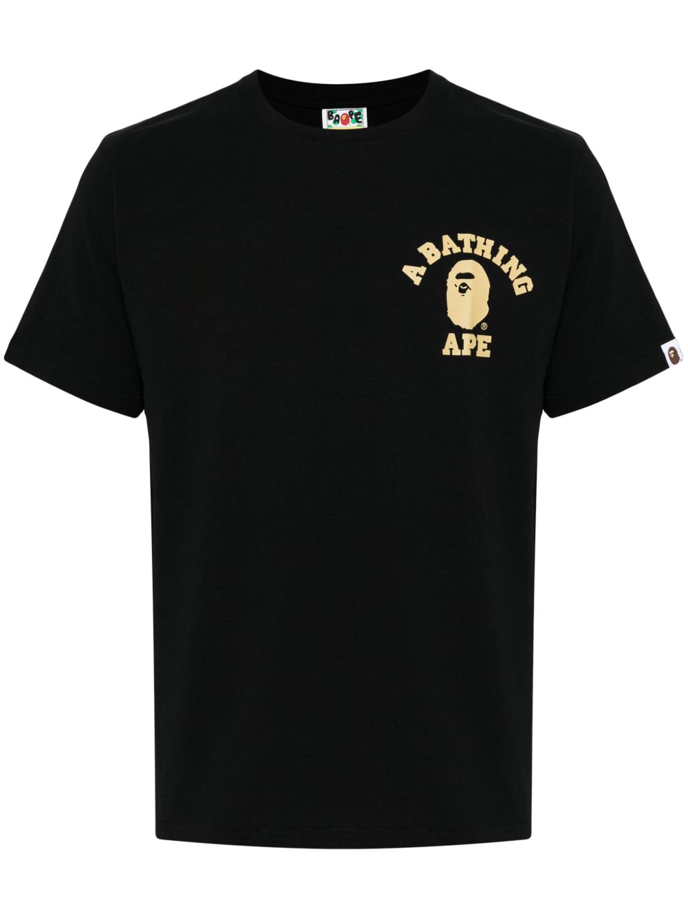 A BATHING APE® logo印花棉T恤 - 黑色