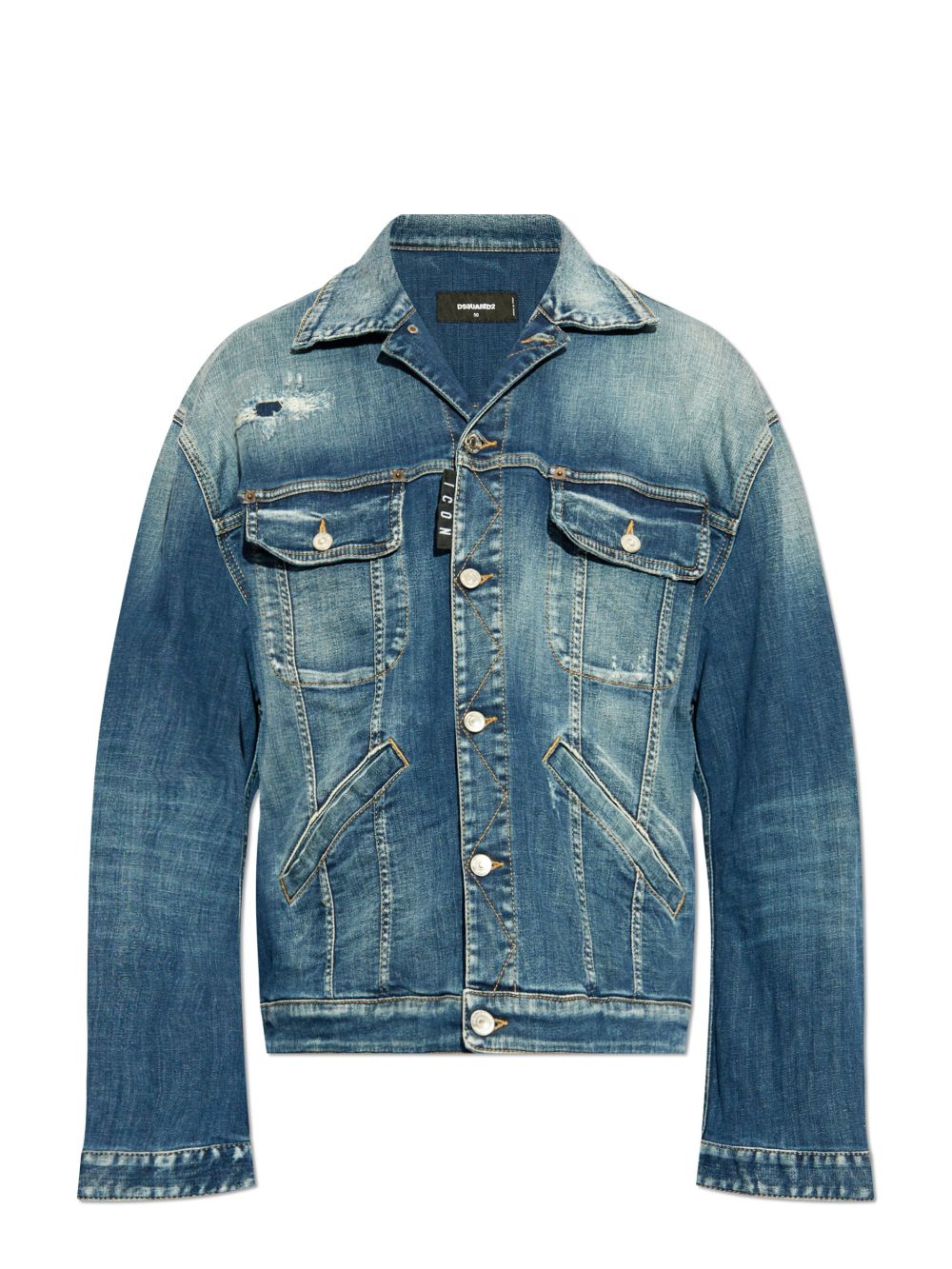 DSQUARED2 仿旧牛仔夹克 - 蓝色