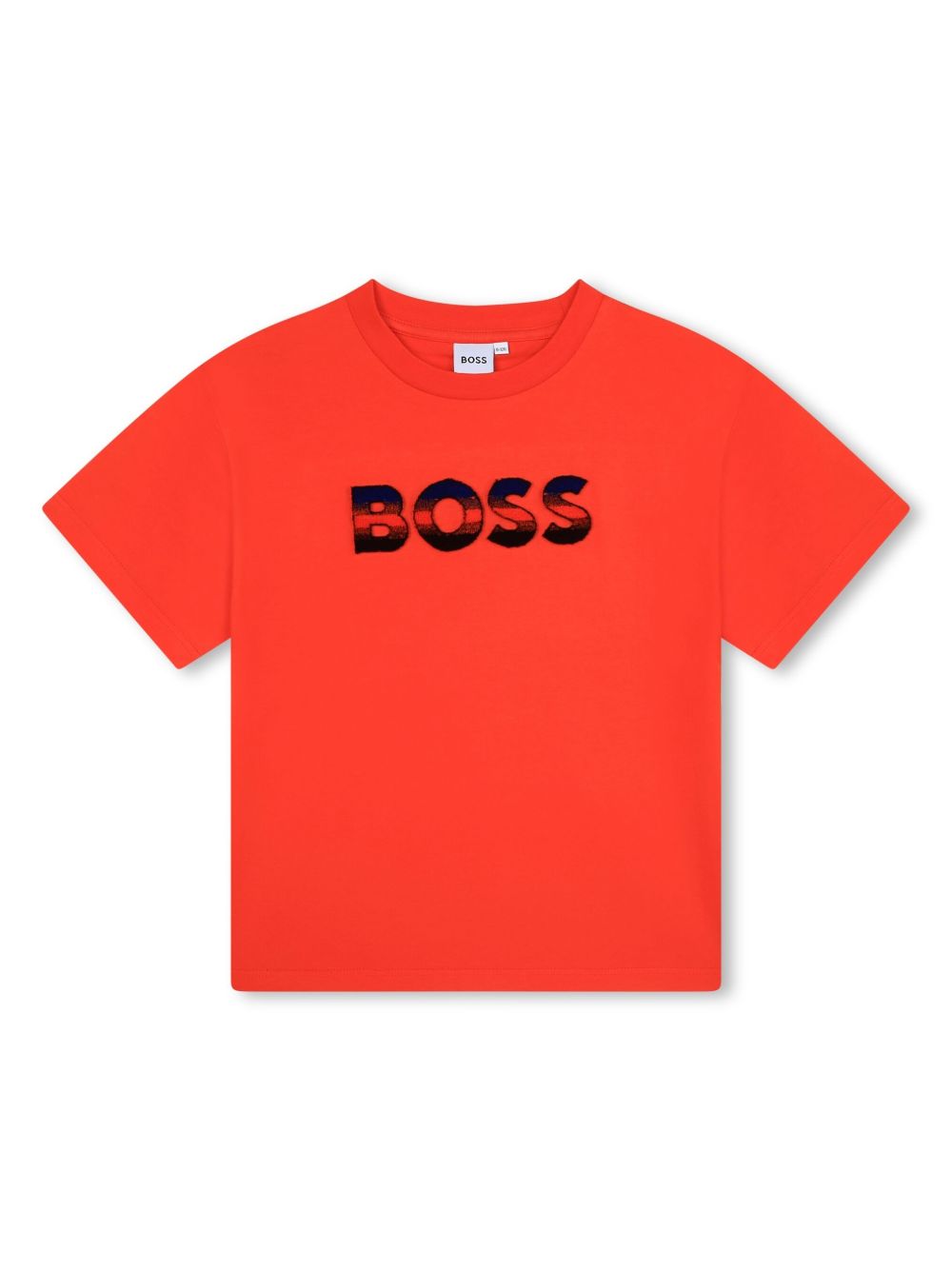 BOSS Kidswear logo刺绣棉T恤 - 红色