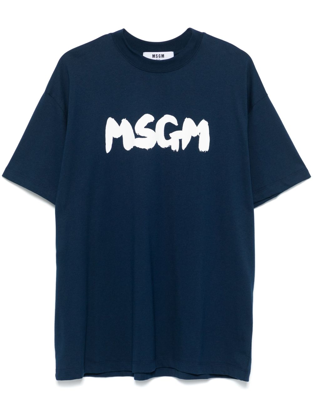 MSGM logo印花T恤 - 蓝色