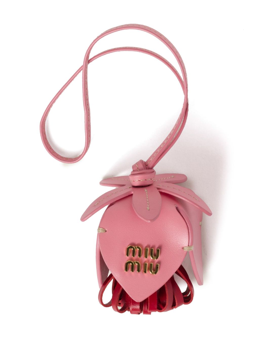 Miu Miu 皮质挂饰 - 粉色