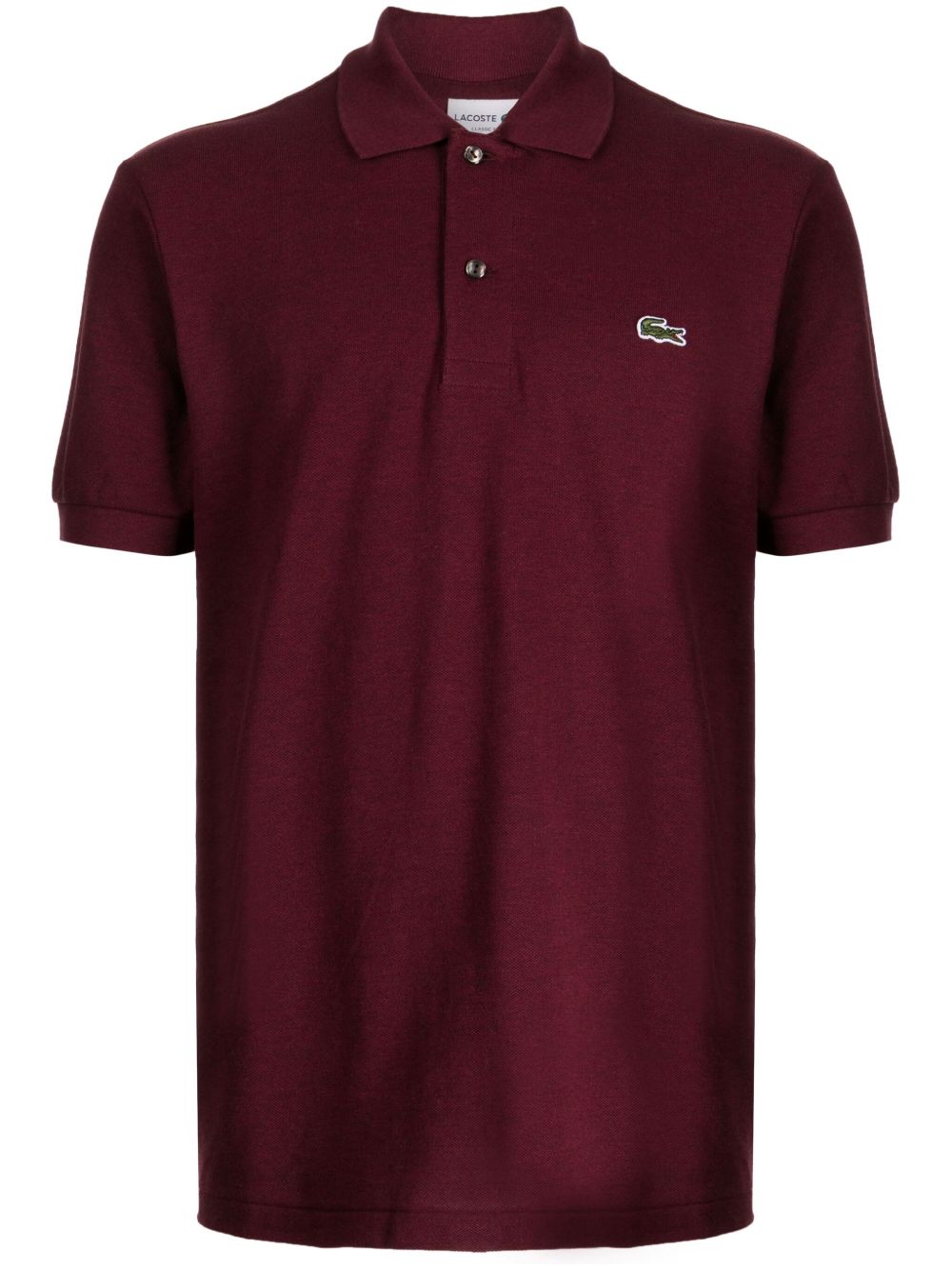 Lacoste logo刺绣棉polo衫 - 红色
