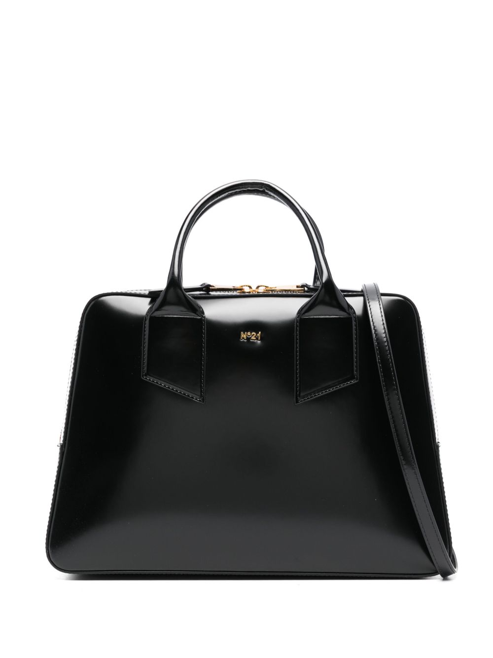 Nº21 Bauletto 大号手提包 - 黑色